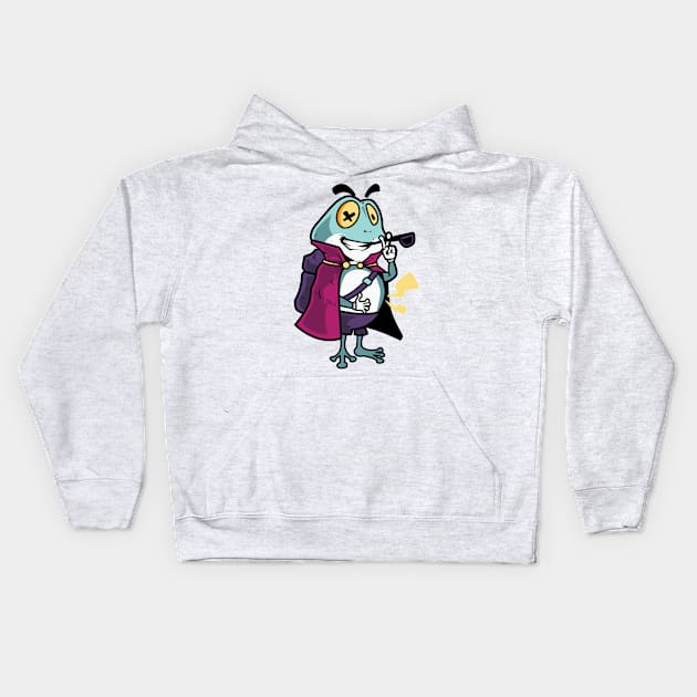 Wandering Frog Kids Hoodie by ekazaki